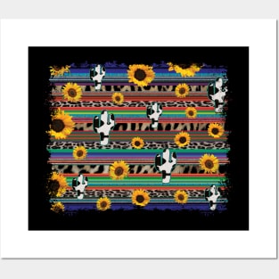 Cowhide Cactus Serape Posters and Art